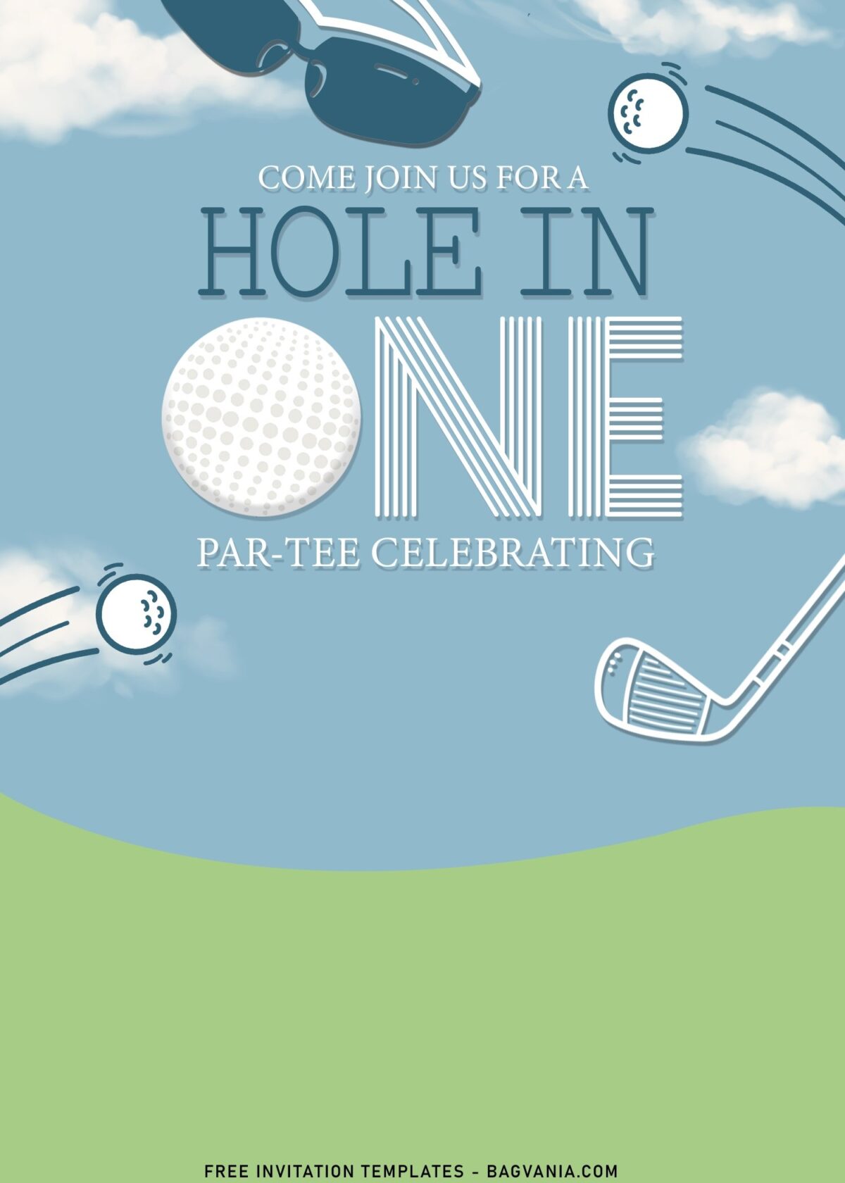 7+ Best Hole In One Kids Birthday Party Invitation Templates with golf ball