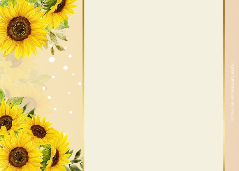 7+ Lovely Sunflower Floral Wedding Invitation Templates Type Three