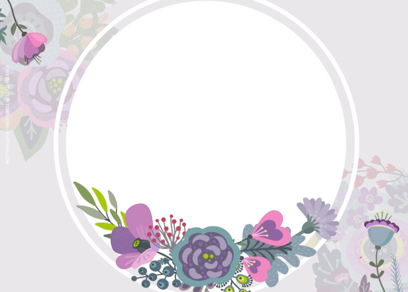 7+ Moderative Pastel Floral Wedding Invitation Templates Type Six