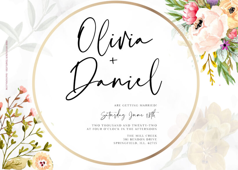 7+ Mountain Side Meadow Floral Wedding Invitation Templates Title