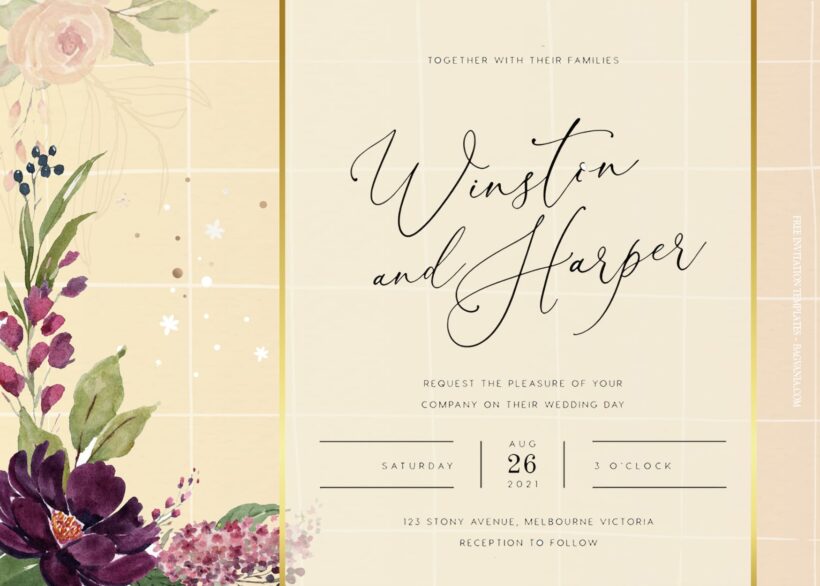 7+ Romantic Watercolor Peony Floral Wedding Invitation Templates Title