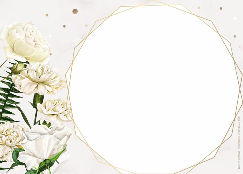 7+ Shining White Garden Wedding Invitation Templates Type Five