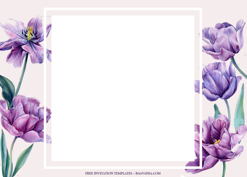7+ Spring Violet Garden-Floral Wedding Invitation Templates Type One