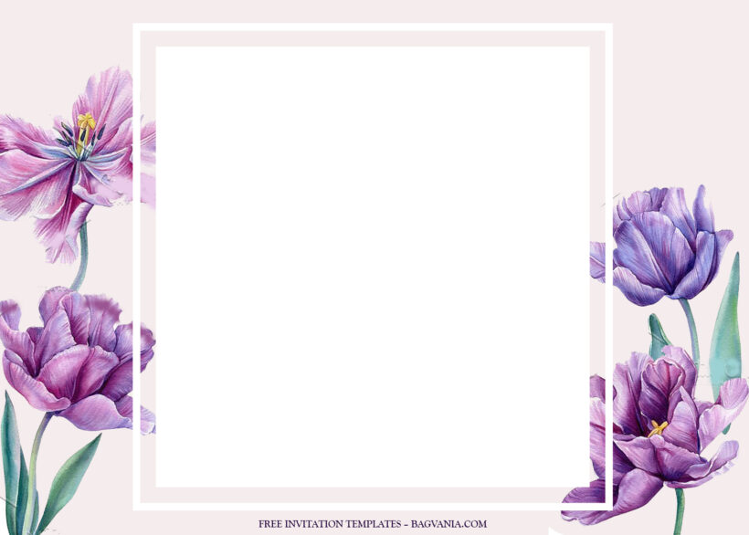 7+ Spring Violet Garden-Floral Wedding Invitation Templates Type Three