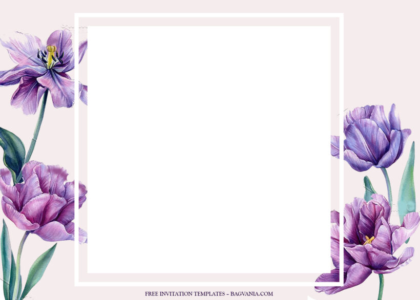 7+ Spring Violet Garden-Floral Wedding Invitation Templates TYpe Two