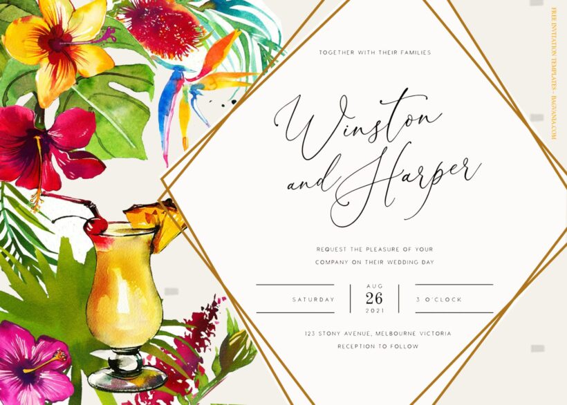 7+ Summer Explosion Floral Wedding Invitation Templates Title