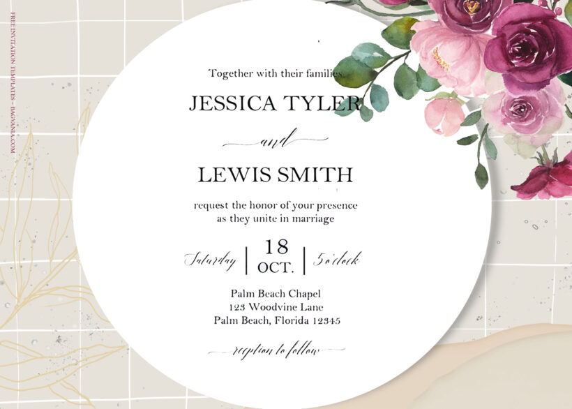 7+ Timeless Bouquet Of Peony Floral Wedding Invitation Templates Title