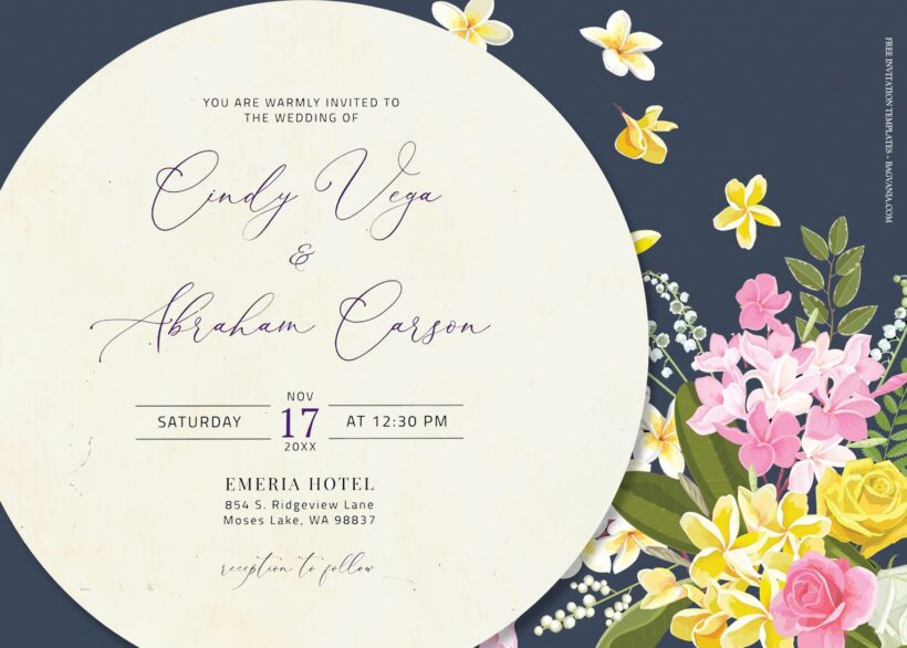 7+ Tropical Splash Party Floral Wedding Invitation Templates Title