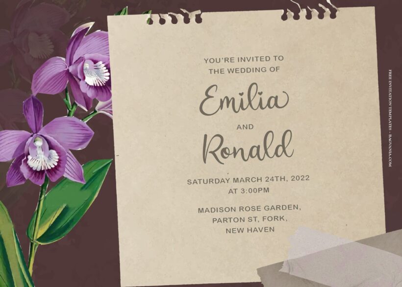 7+ Vintage  Botanical Floral Wedding Invitation Templates Title