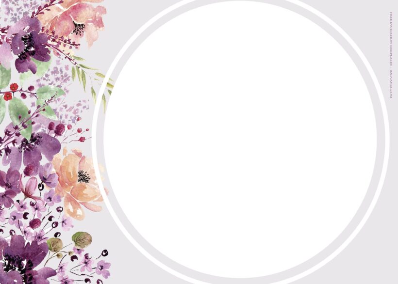 7+ Violet Splash Incarnated Floral Wedding Invitation Templates Type One