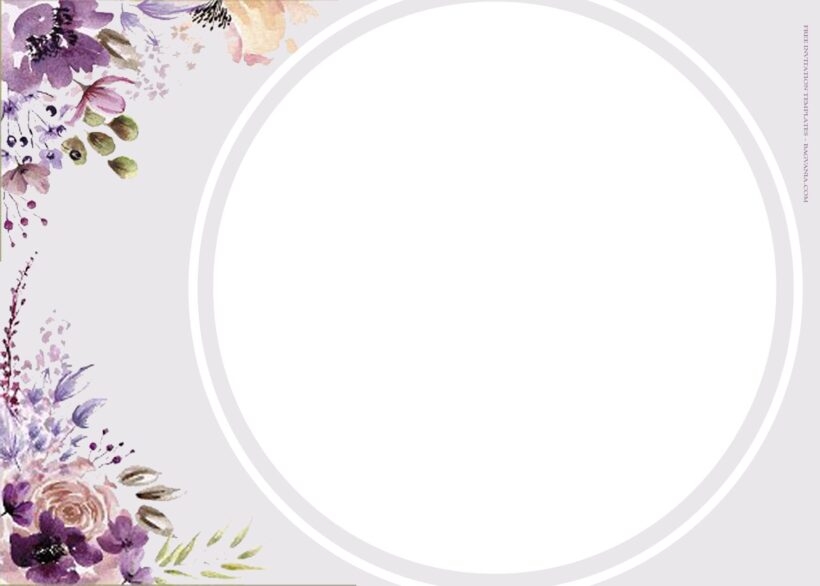 7+ Violet Splash Incarnated Floral Wedding Invitation Templates Type Two