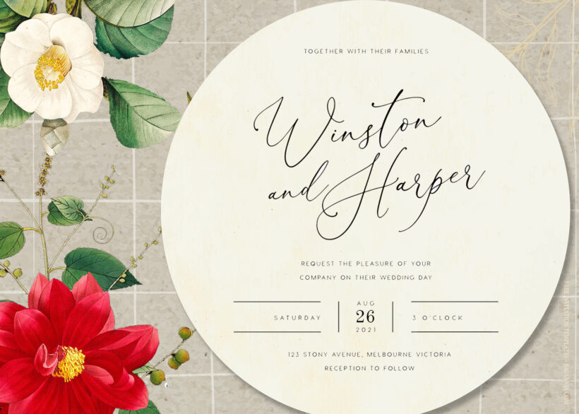 7+ Wild And Vintage Watercolor Floral Wedding Invitation Templates Title