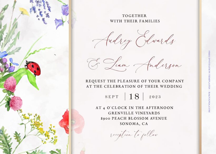 7+ Wildflowers Fiesta Floral Wedding Invitation Templates Title