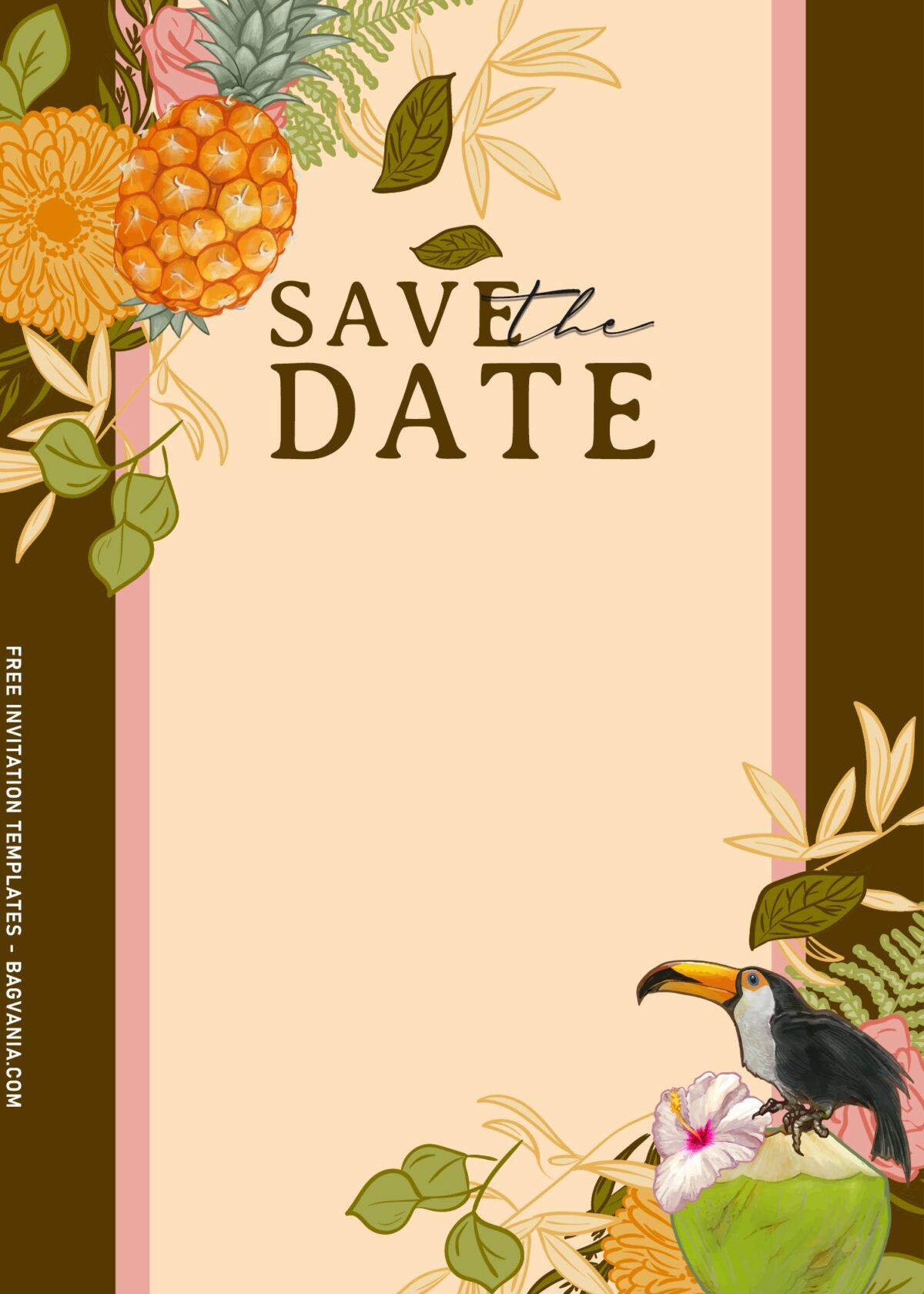 8+ Personalized Luau Tropical Summer Party Invitation Templates with cute cockatoo bird
