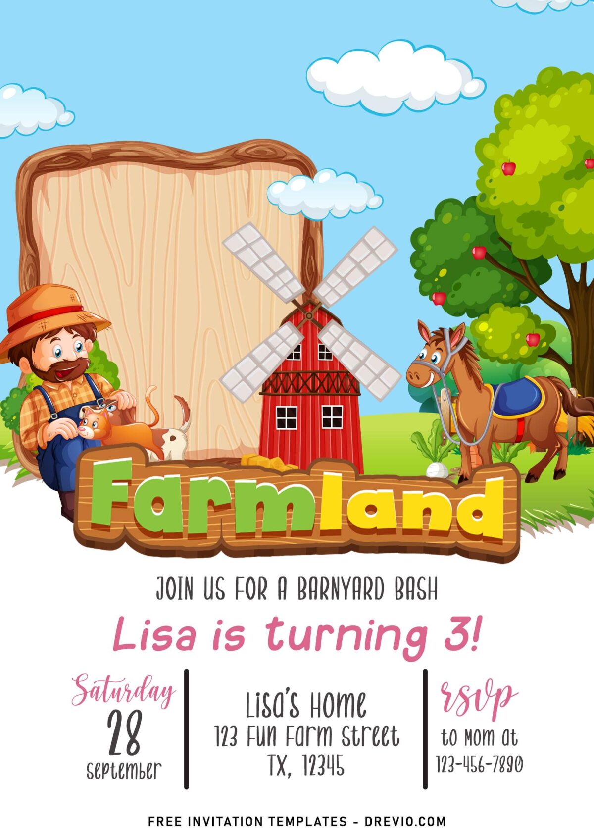 8+ Awesome Party In The Barn Birthday Invitation Templates