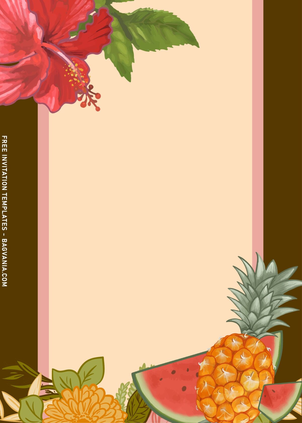 8+ Personalized Luau Tropical Summer Party Invitation Templates with monster leaves