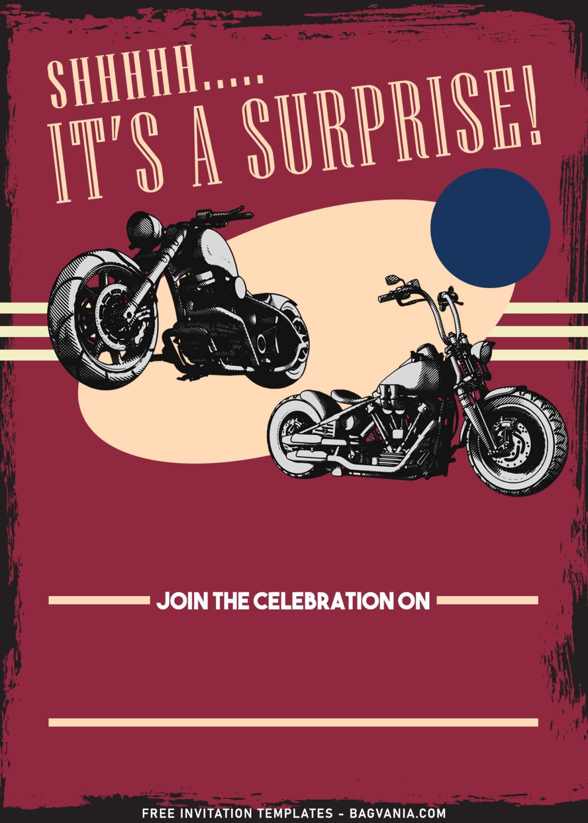 8+ Motorcycle Biker 50th Birthday Invitation Templates with red background