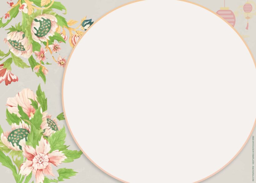 8+ Morris Watercolor Floral Wedding Invitation Templates Type Four