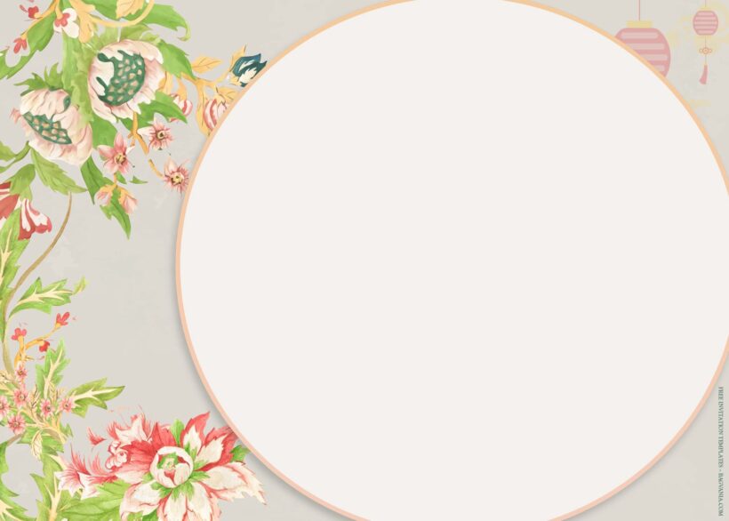 8+ Morris Watercolor Floral Wedding Invitation Templates Type Three