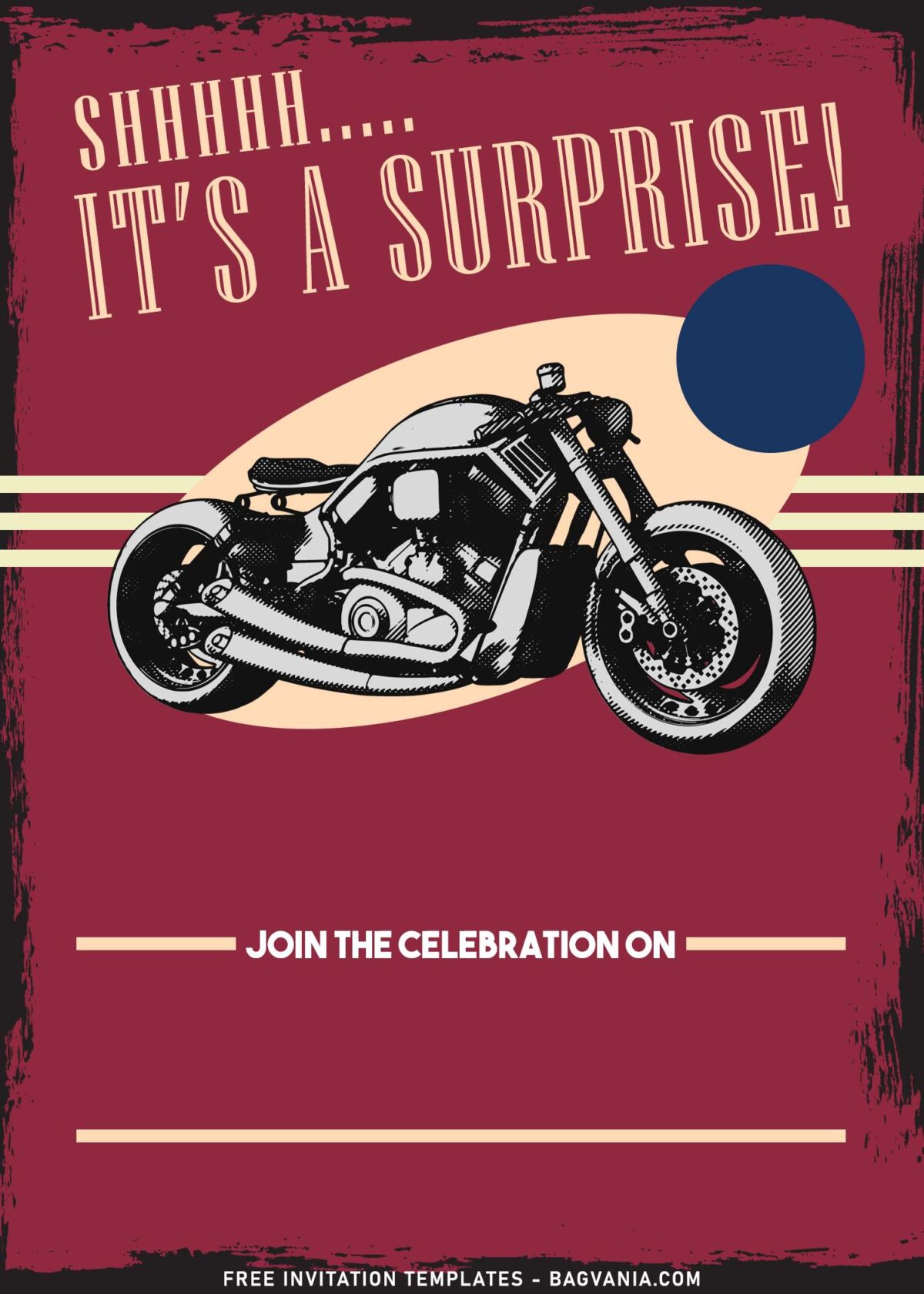 8+ Motorcycle Biker 50th Birthday Invitation Templates with Custom Bobber