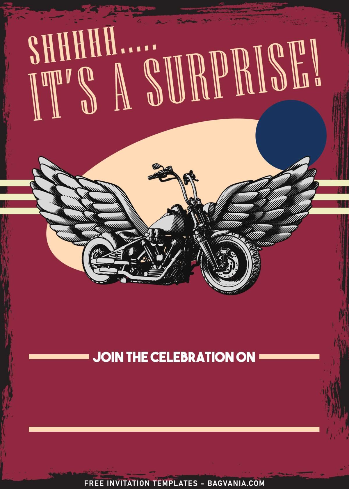 8+ Motorcycle Biker 50th Birthday Invitation Templates with awesome Harley Davidson bike