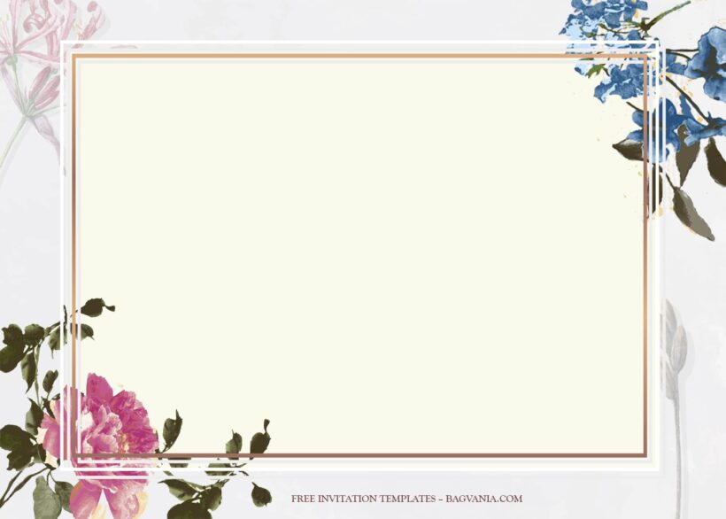 8+ Vintage Colorful Withering Floral Wedding Invitation Templates Type One