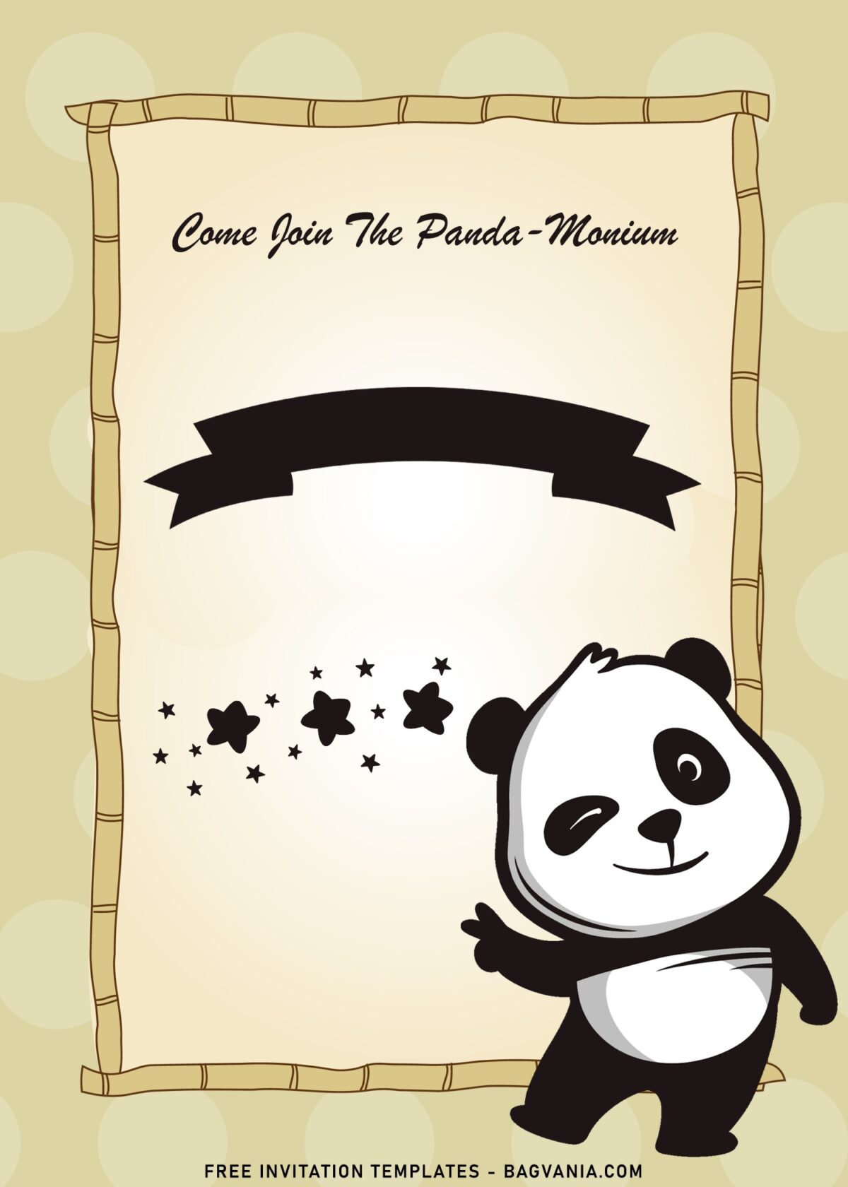 9+ Funny Panda Birthday Invitation Templates For Your Kid's Birthday with cute little panda pose