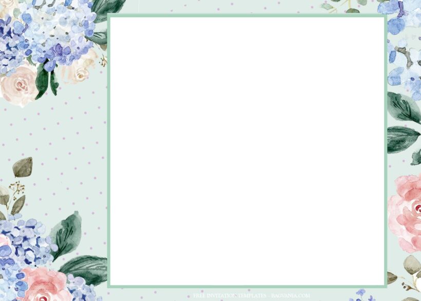 9+ Blue Soft Blossom Floral Wedding Invitation Templates Type Eight
