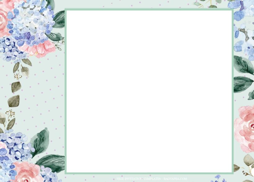 9+ Blue Soft Blossom Floral Wedding Invitation Templates Type Four