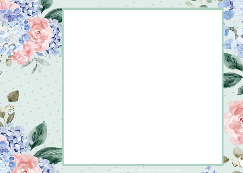 9+ Blue Soft Blossom Floral Wedding Invitation Templates Type three