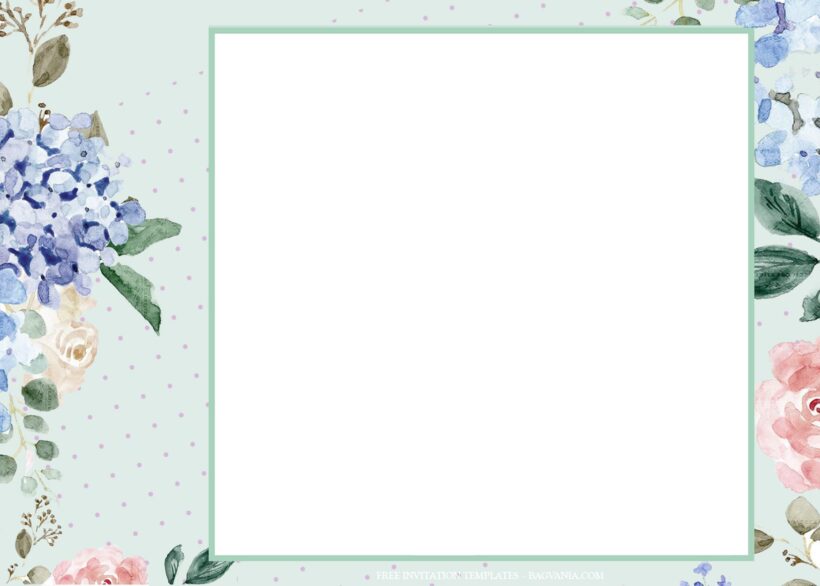 9+ Blue Soft Blossom Floral Wedding Invitation Templates Type two