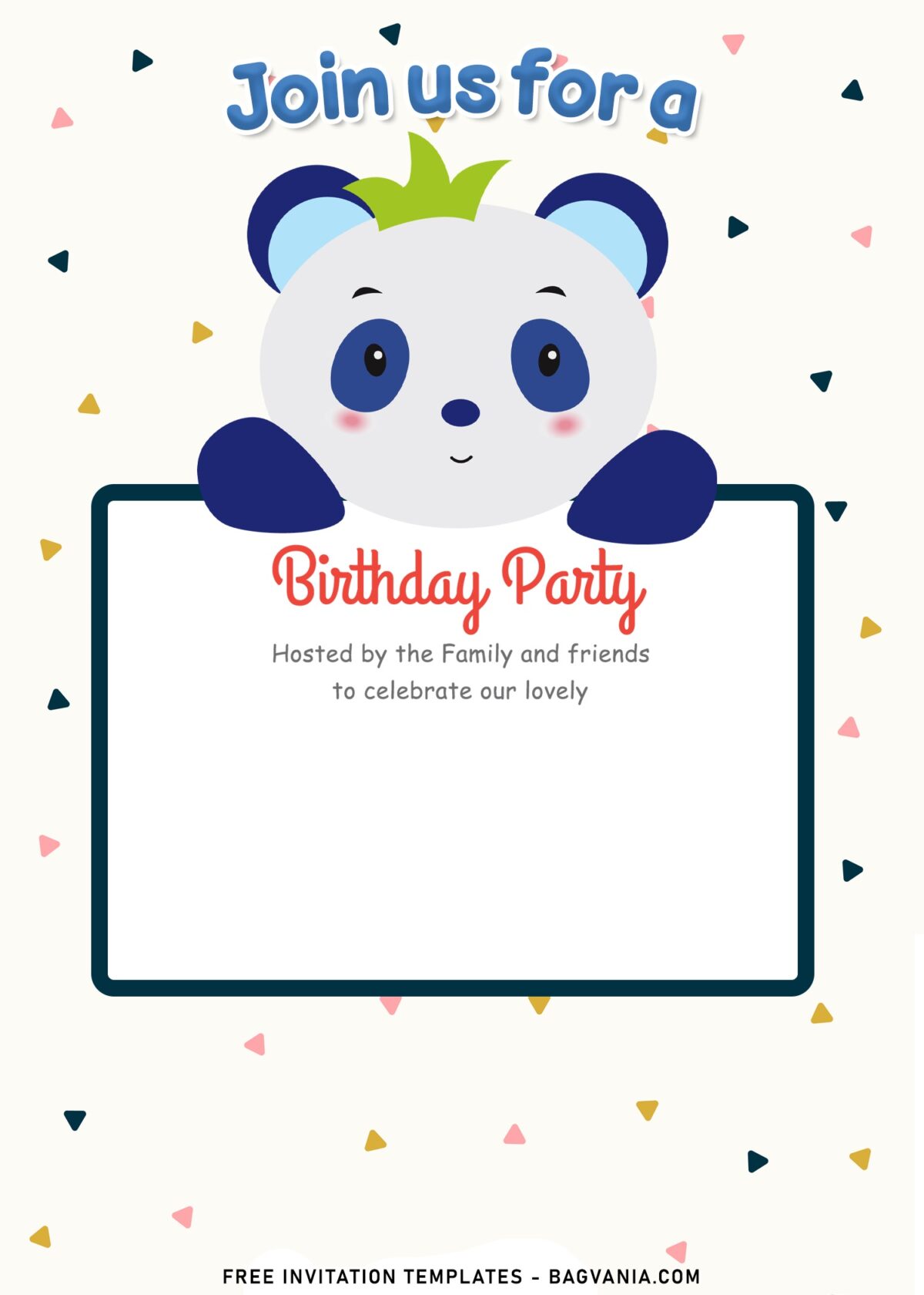 9+ Lovely Cute Stuffed Animals Kids Birthday Invitation Templates with cute baby panda