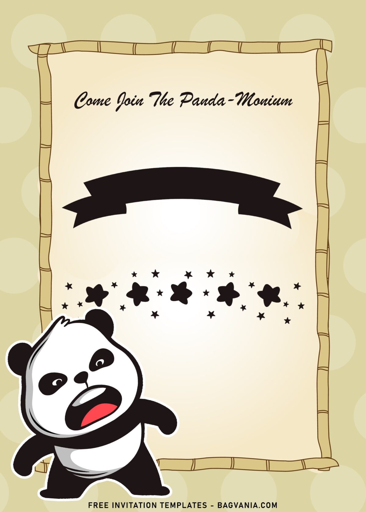 9+ Funny Panda Birthday Invitation Templates For Your Kid's Birthday with cute angry shouting baby panda