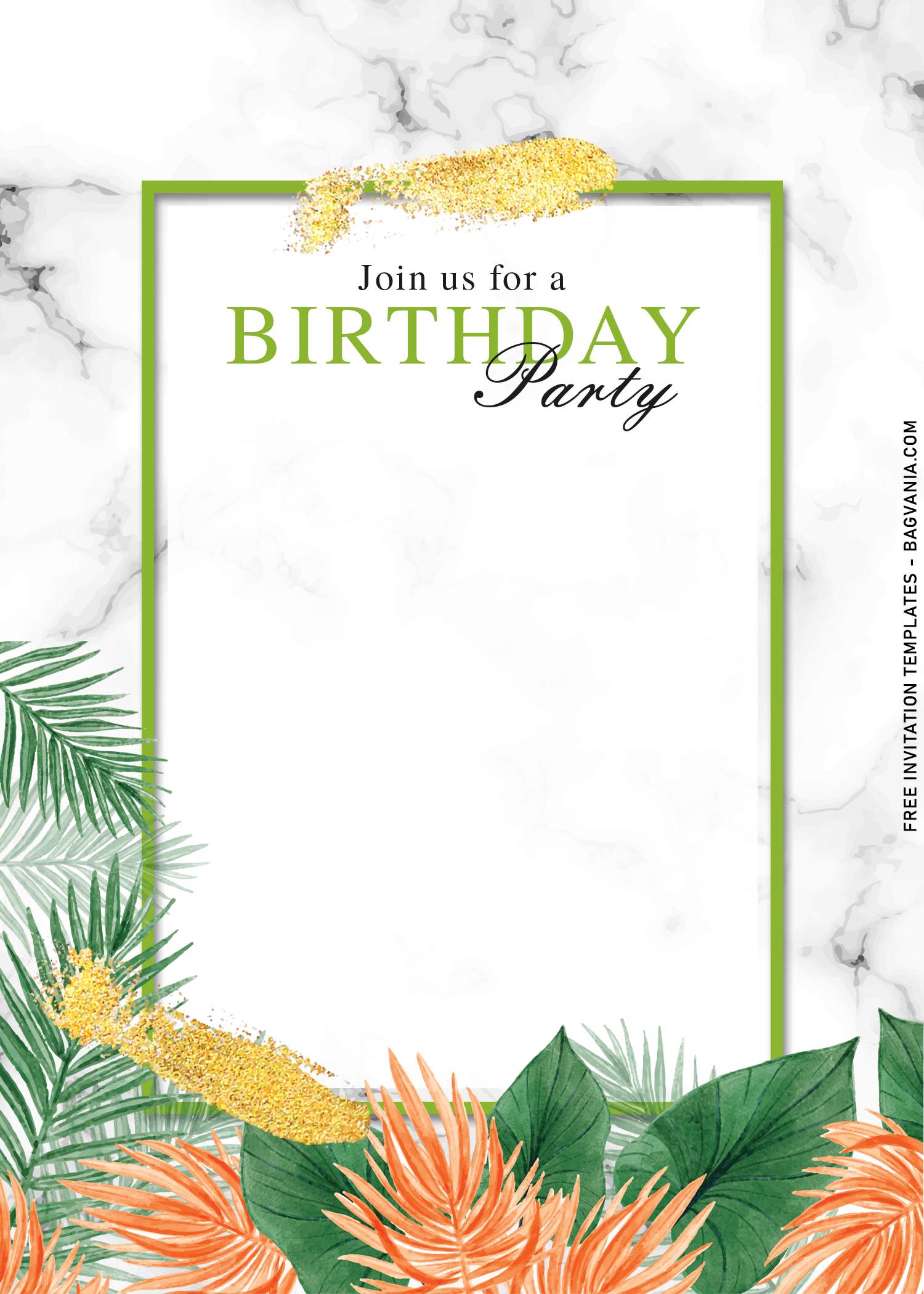 7+ summer luau tropical party invitation templates with gold and