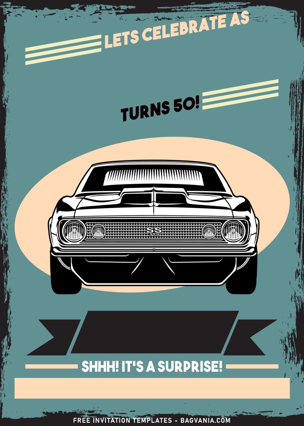 11+ Classic Car Gentlemen 50th Birthday Invitation Templates with Chevy Camaro