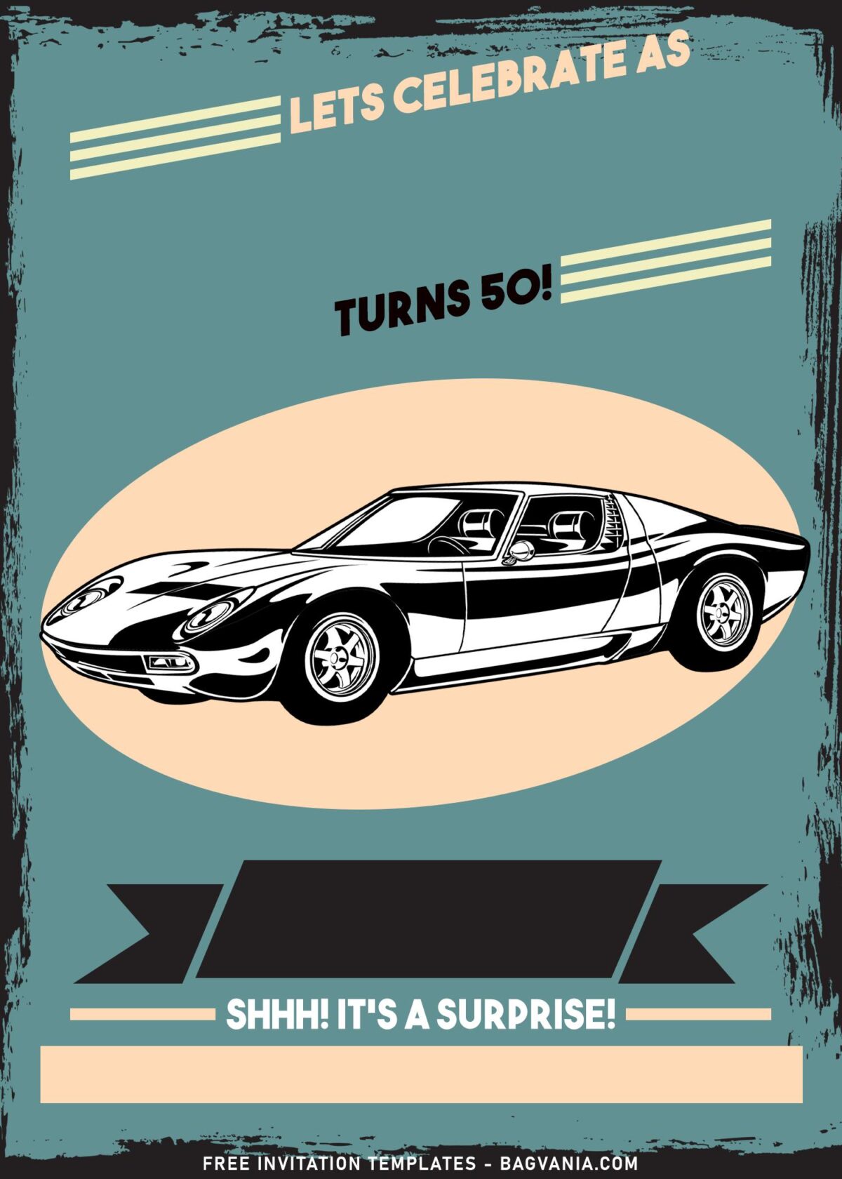 11+ Classic Car Gentlemen 50th Birthday Invitation Templates with 