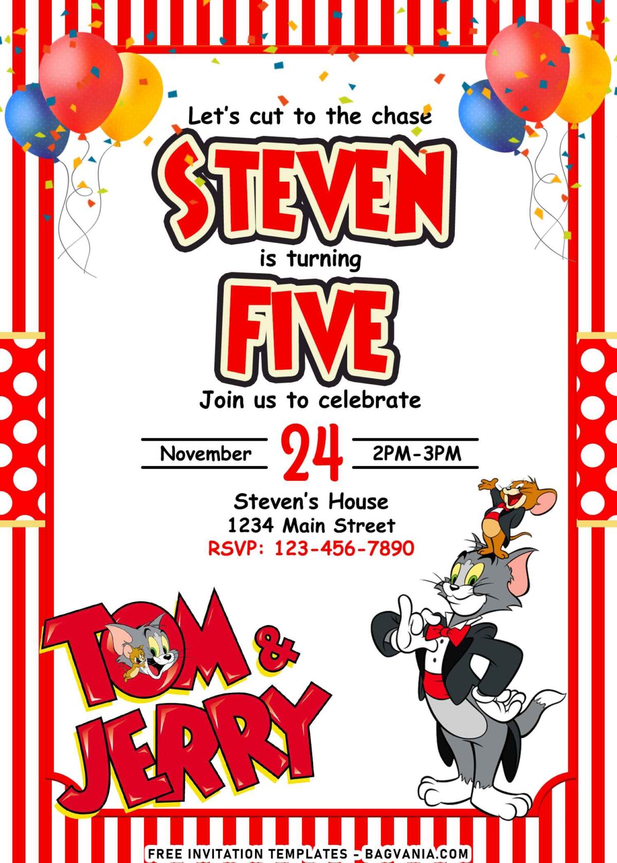 10+ Cartoon Tom And Jerry Birthday Invitation Templates