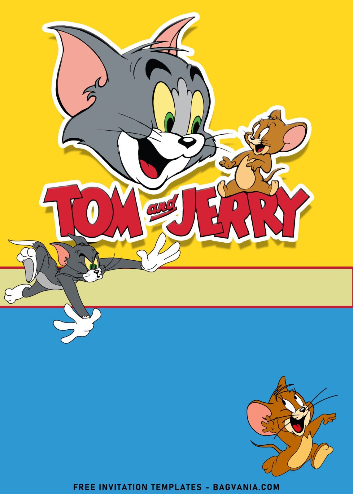 10+ Tom & Jerry In Hollywood Bowl Birthday Invitation Templates | FREE ...