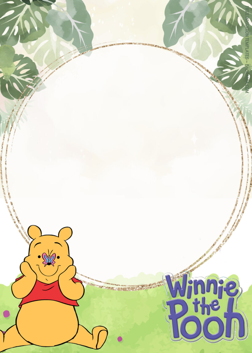 10+ Fresh Autumn Winnie The Pooh Birthday Invitation Templates Eight