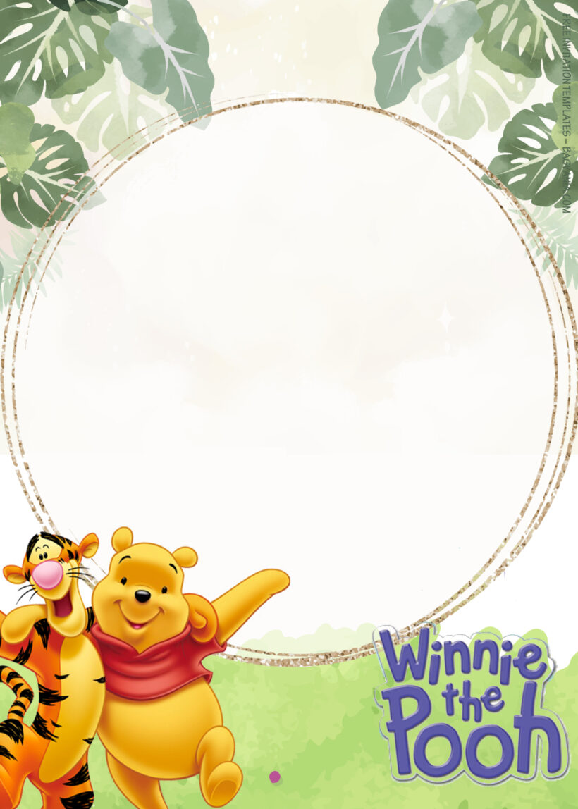 10+ Fresh Autumn Winnie The Pooh Birthday Invitation Templates Five