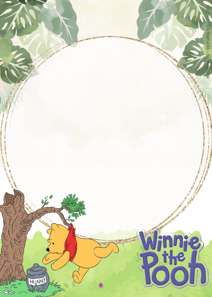 10+ Fresh Autumn Winnie The Pooh Birthday Invitation Templates seven