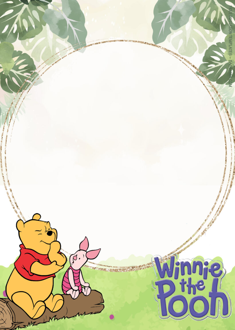 10+ Fresh Autumn Winnie The Pooh Birthday Invitation Templates Six