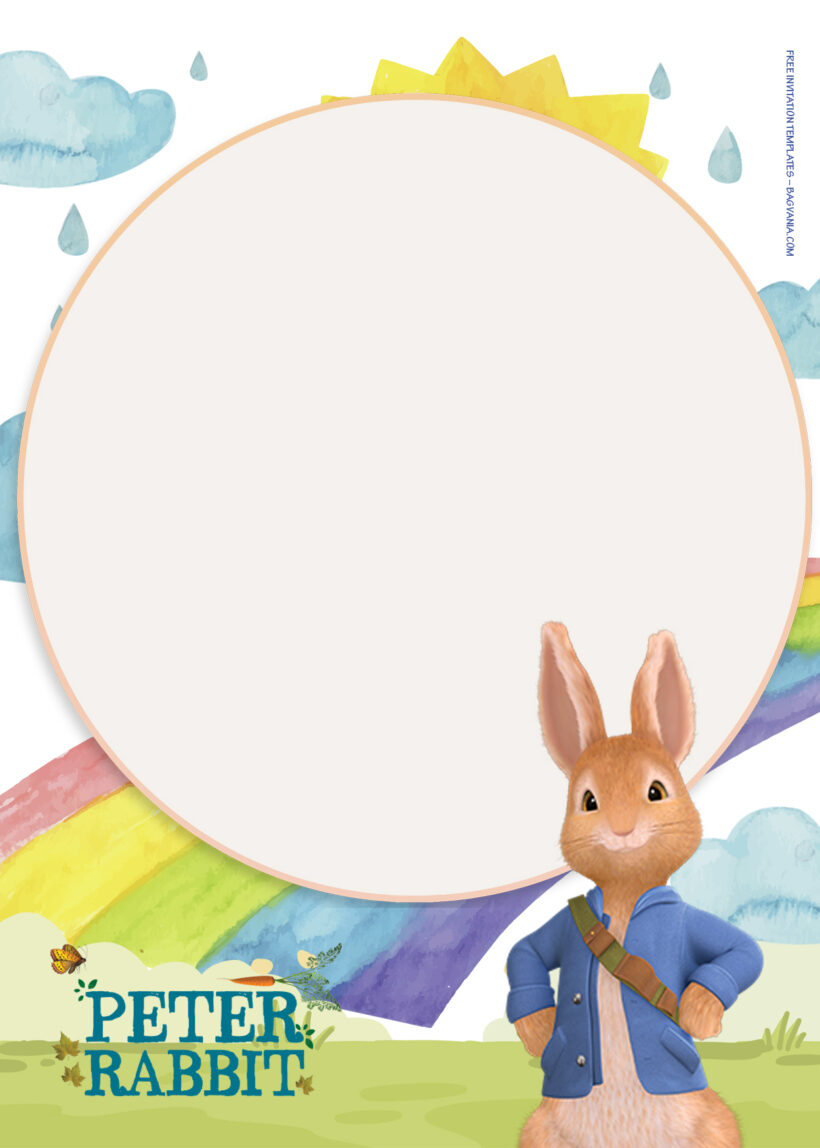 10+ Peter Rabbit Friendship On Top Birthday Invitation Templates Four