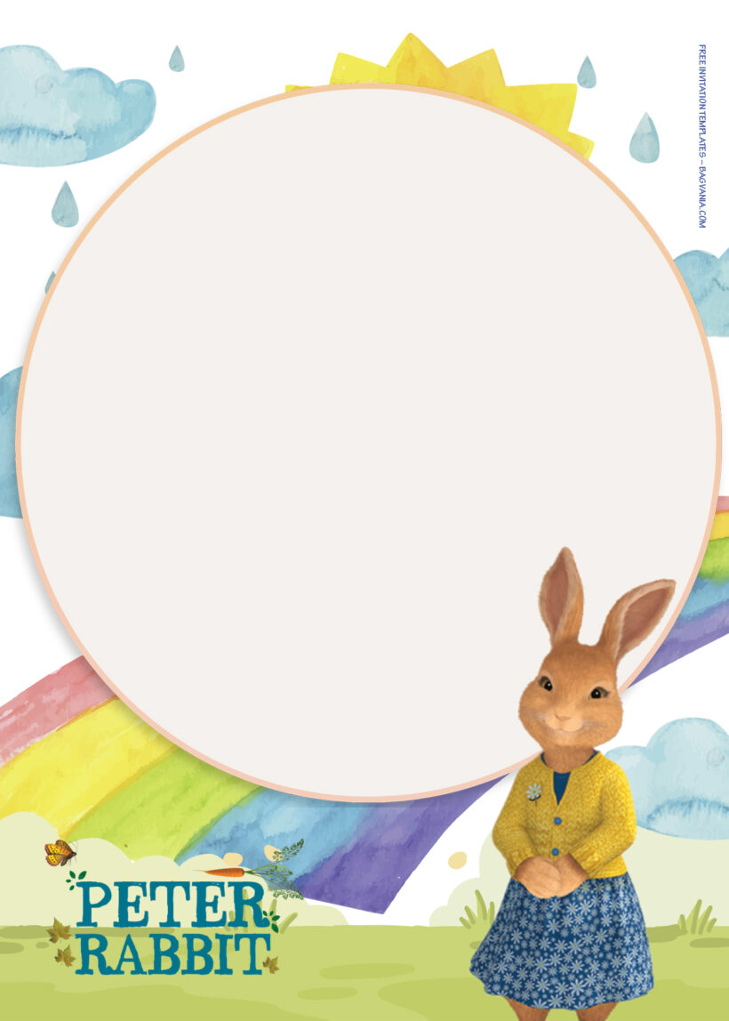 10+ Peter Rabbit Friendship On Top Birthday Invitation Templates Nine