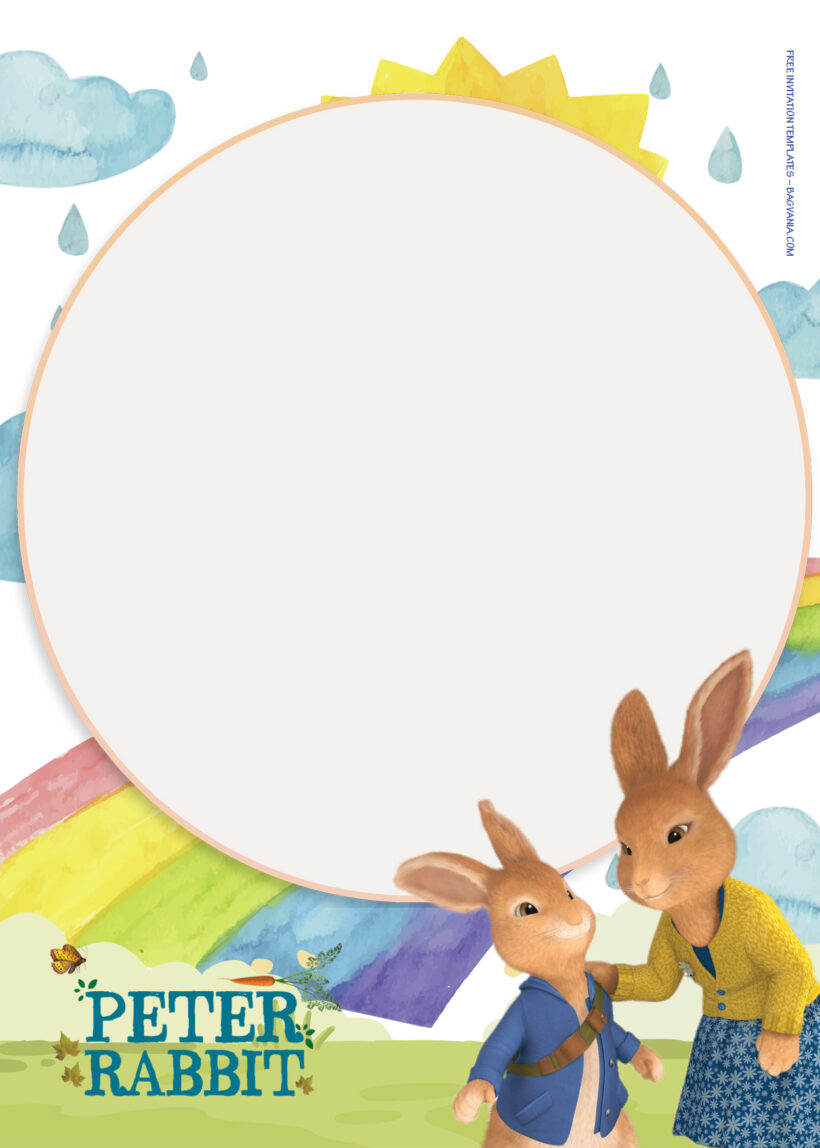 10+ Peter Rabbit Friendship On Top Birthday Invitation Templates Three