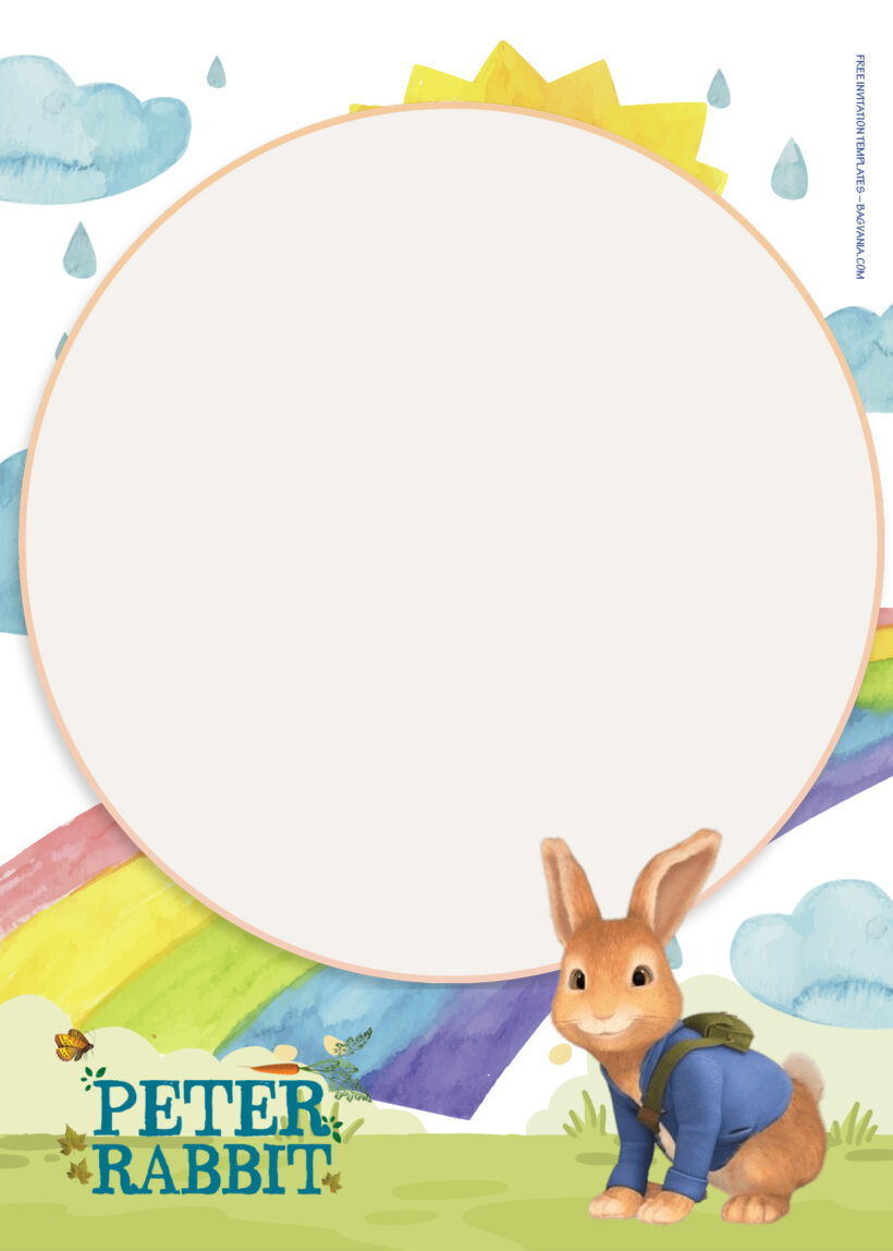 10+ Peter Rabbit Friendship On Top Birthday Invitation Templates Two