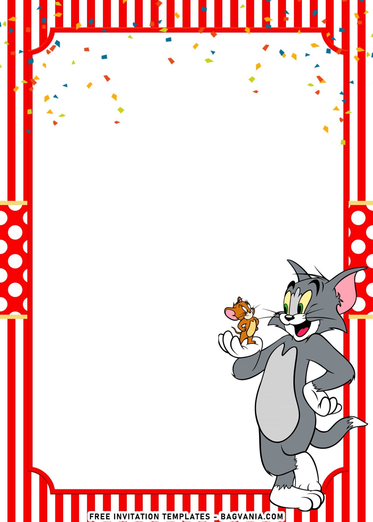 10+ Cartoon Tom And Jerry Birthday Invitation Templates with 