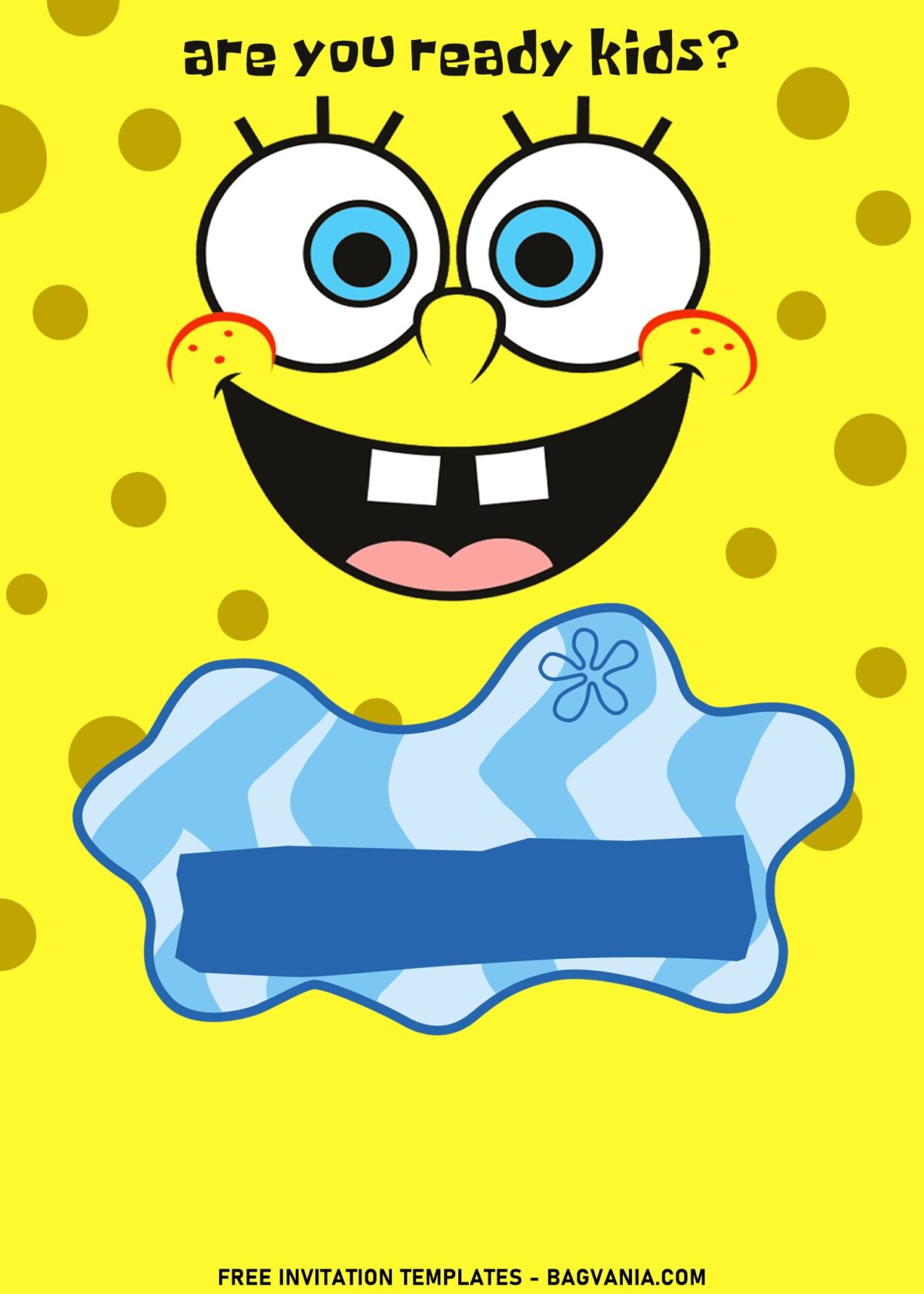 11+ Bright And Colorful SpongeBob Birthday Invitation Templates with SpongeBob's Blank Logo