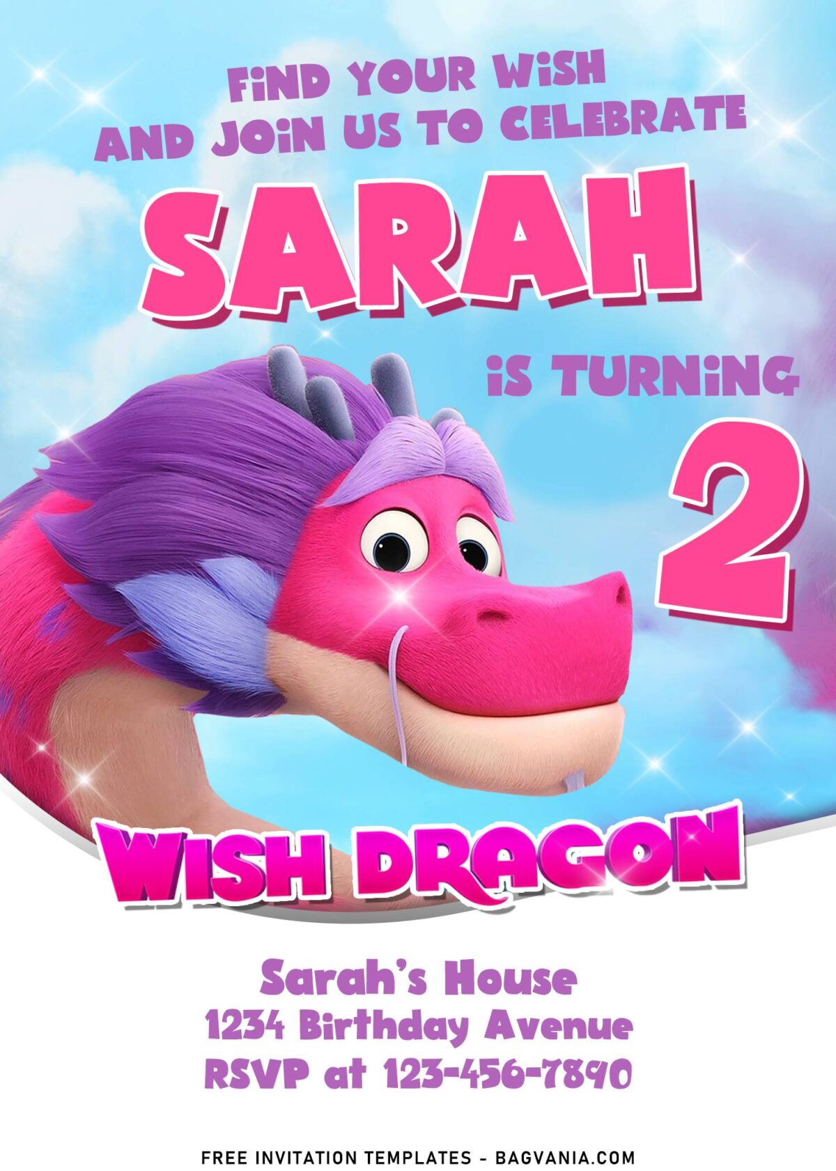 7+ Shimmering Wish Dragon Kids Birthday Invitation Templates