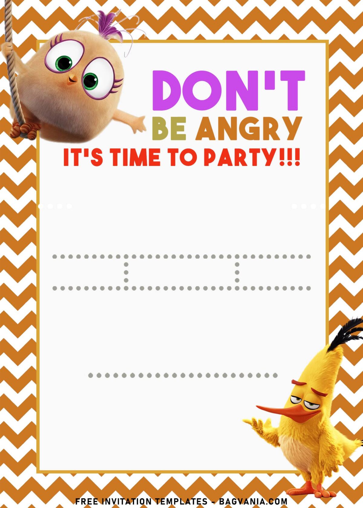 7+ Flashy Angry Birds And Bad Piggies Birthday Invitation Templates with Chuck and Ariana birds